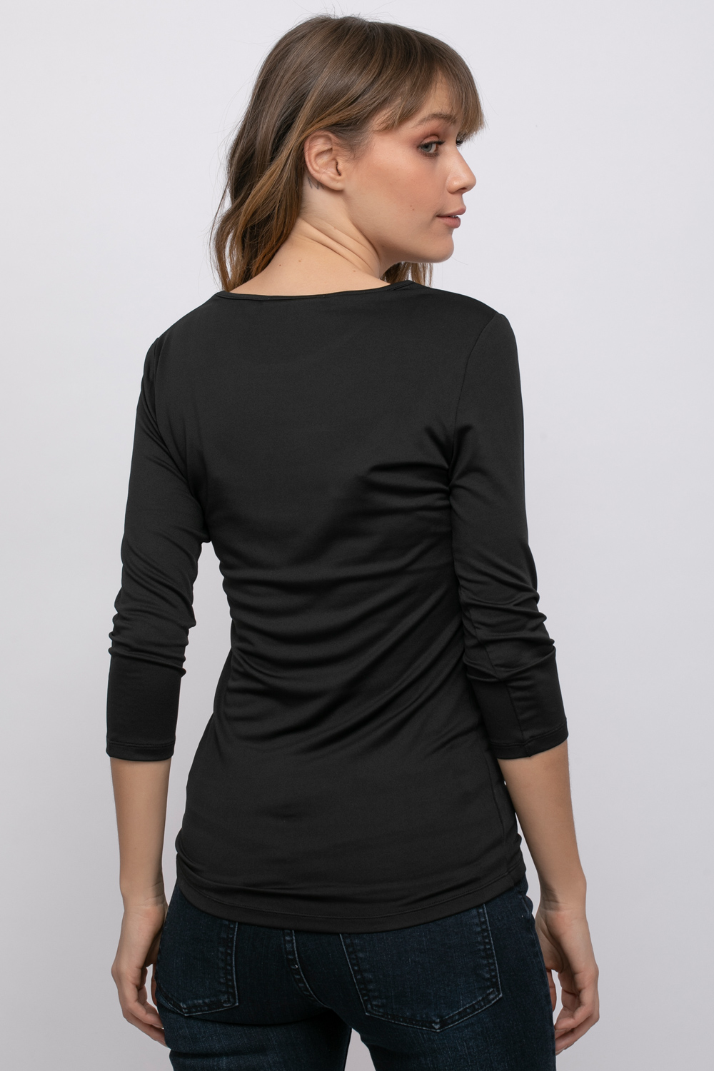 חולצת סריג בייסיק שרוול 3/4
