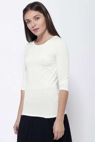 חולצת סריג בייסיק שרוול 3/4