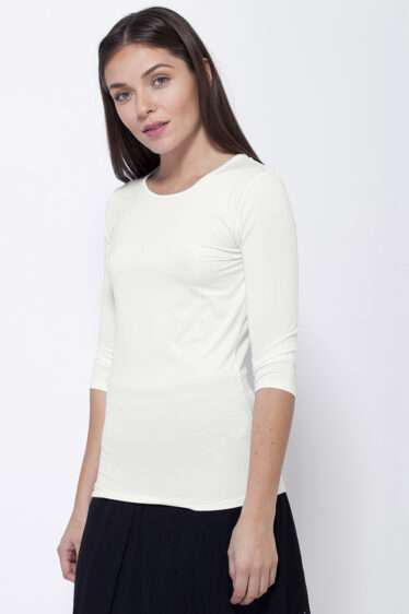 חולצת סריג בייסיק שרוול 3/4