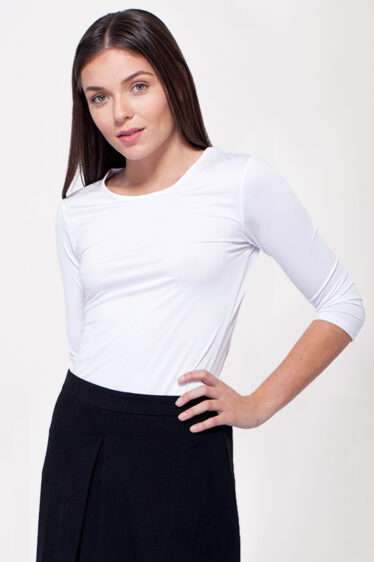 חולצת סריג בייסיק שרוול 3/4