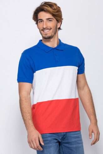 חולצת פולו שילוב פסים חולצת פולו שילוב פסים