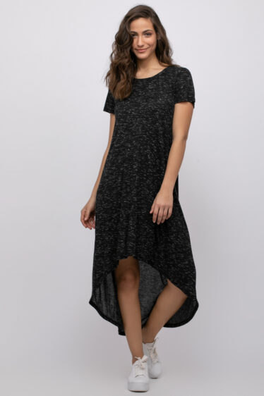 שמלת טקסטורה סיומת א-סימטרית