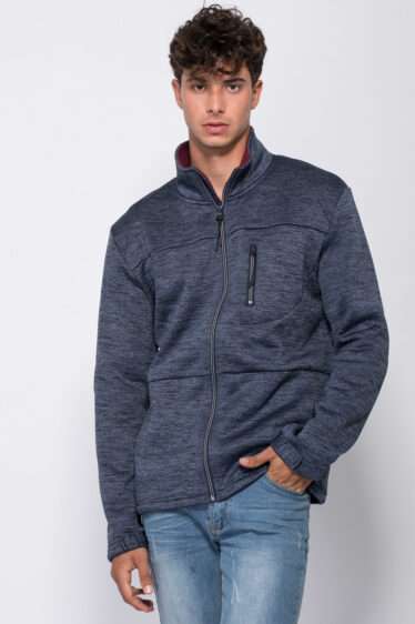 מעיל קצר סקובה בשילוב כיס חזה