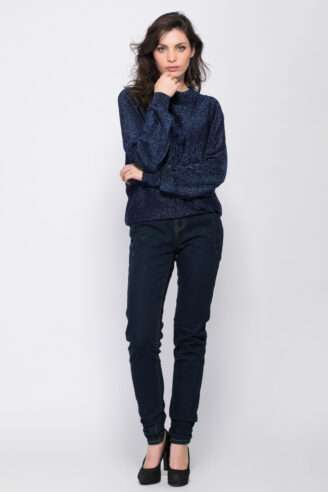 מכנסי ג'ינס סקיני בשילוב רקמה מכנסי ג'ינס סקיני בשילוב רקמה