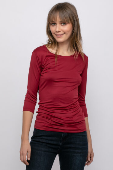 חולצת סריג בייסיק שרוול 3/4