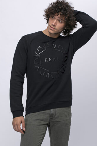 סוויטשירט עם הדפס emboss