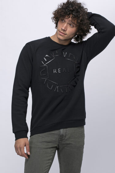 סוויטשירט עם הדפס emboss