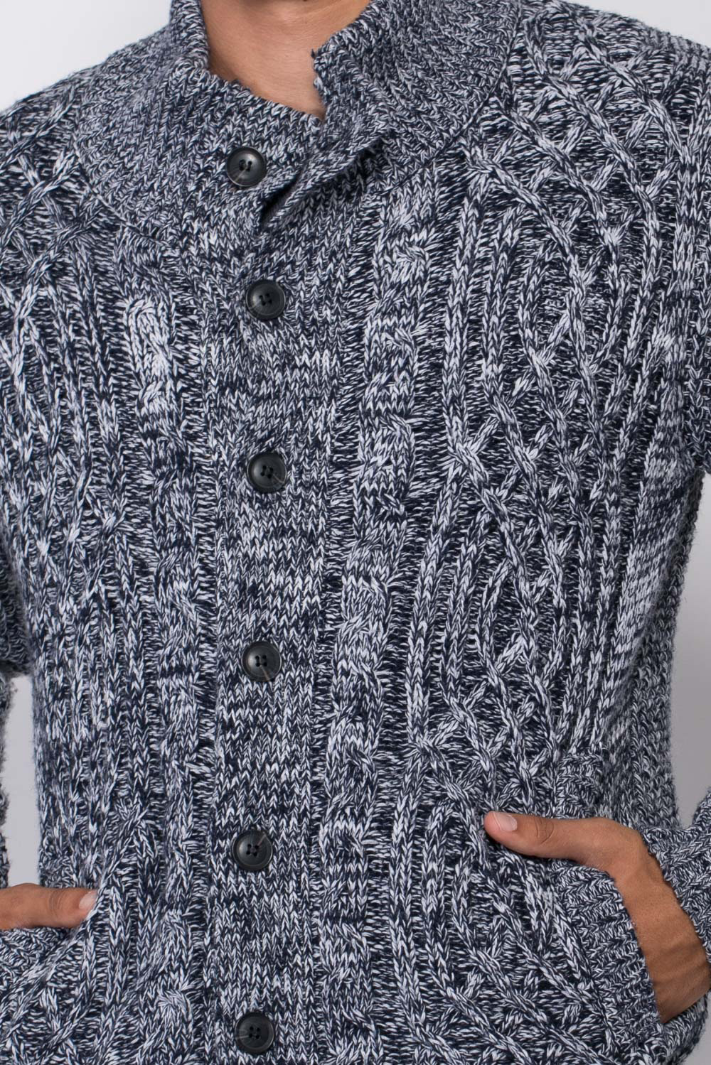 סוודר קרדיגן עבה