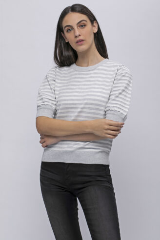 סוודר קצר פסים ולורקס