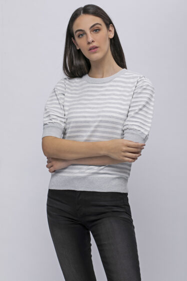 סוודר קצר פסים ולורקס