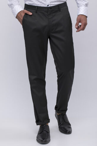 מכנס שחור אלגנט עם דוגמא בד