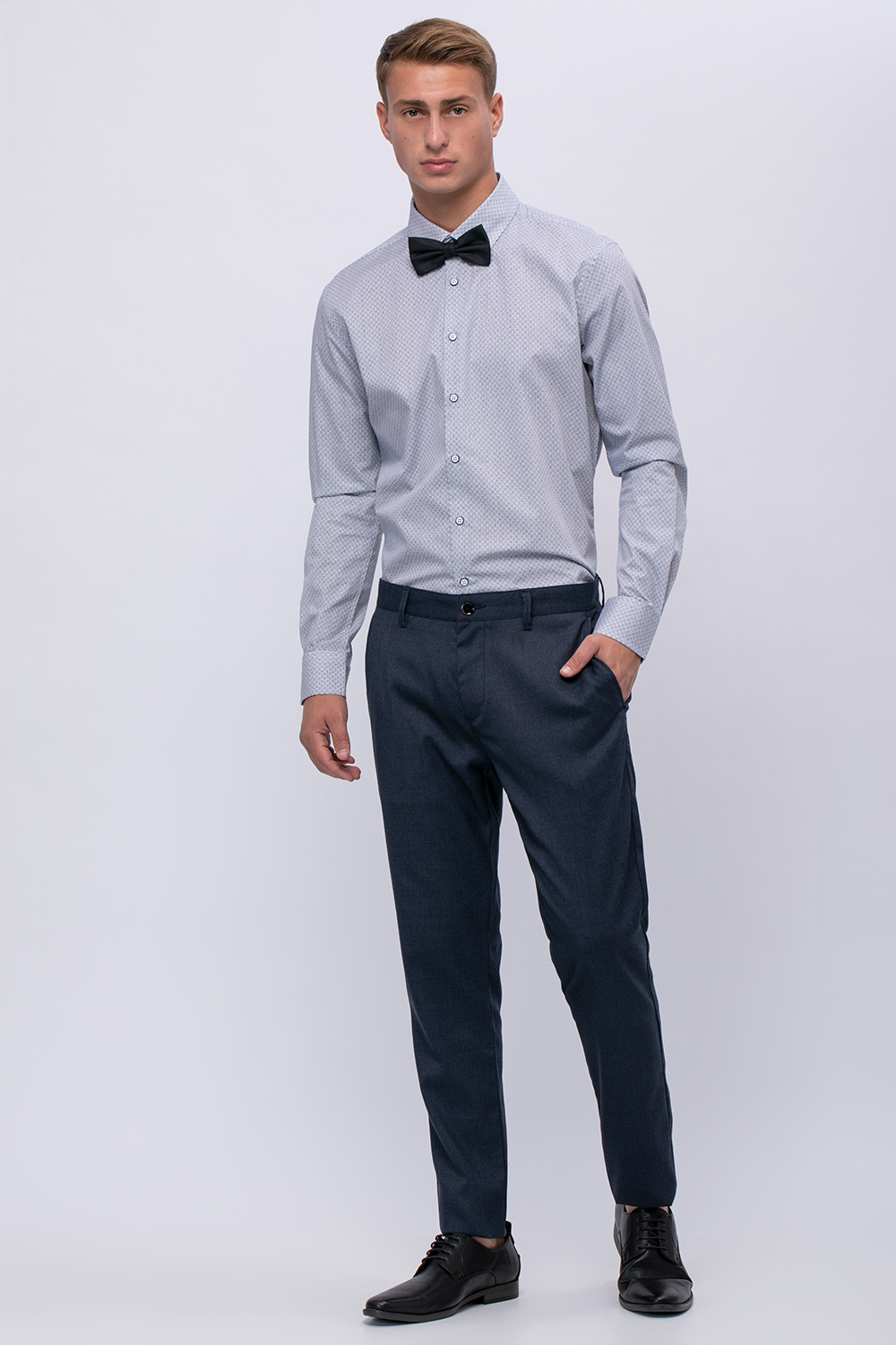 מכנס אלגנט מלנש גזרה ישרה עם סיומת רגל צרה