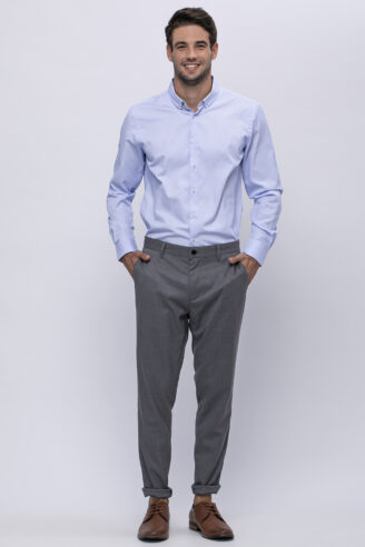 מכנס אלגנט מלנש גזרה ישרה עם סיומת רגל צרה