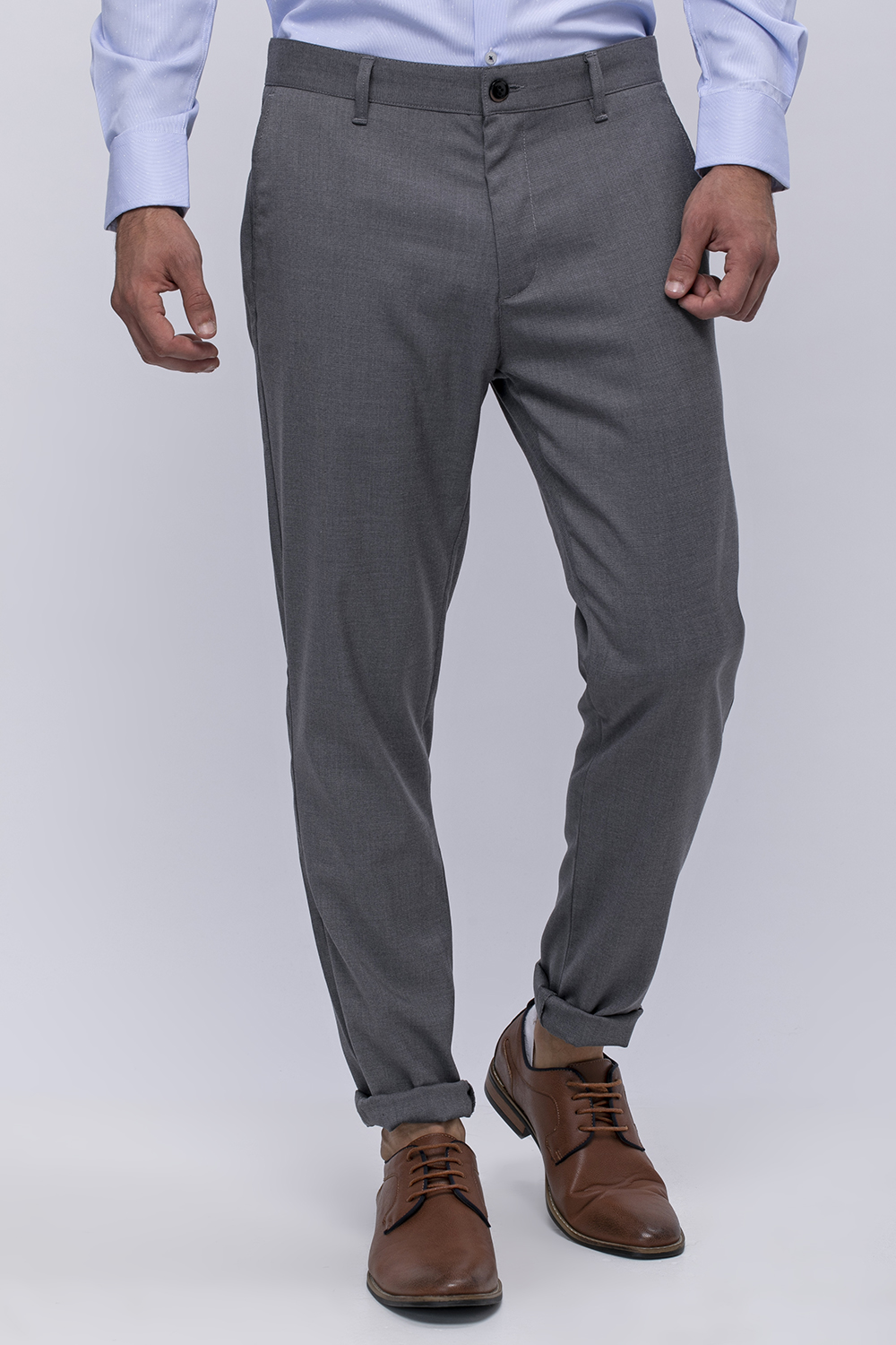 מכנס אלגנט מלנש גזרה ישרה עם סיומת רגל צרה