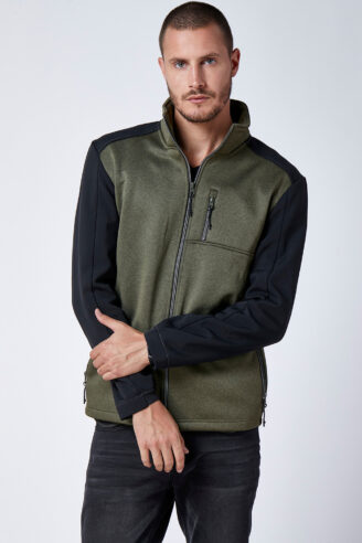 מעיל סקובה קל שרוול קונטרסטי