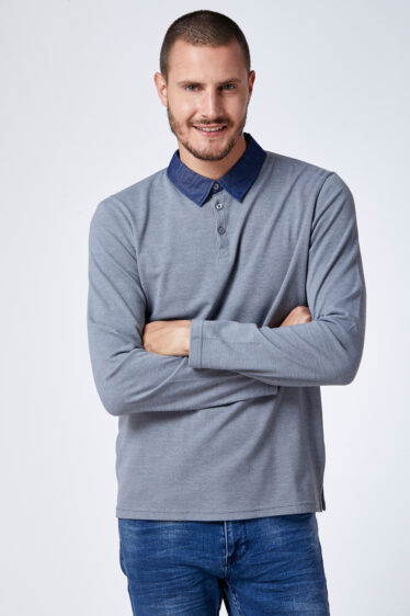 פולו פיקה צווארון ג`ינס