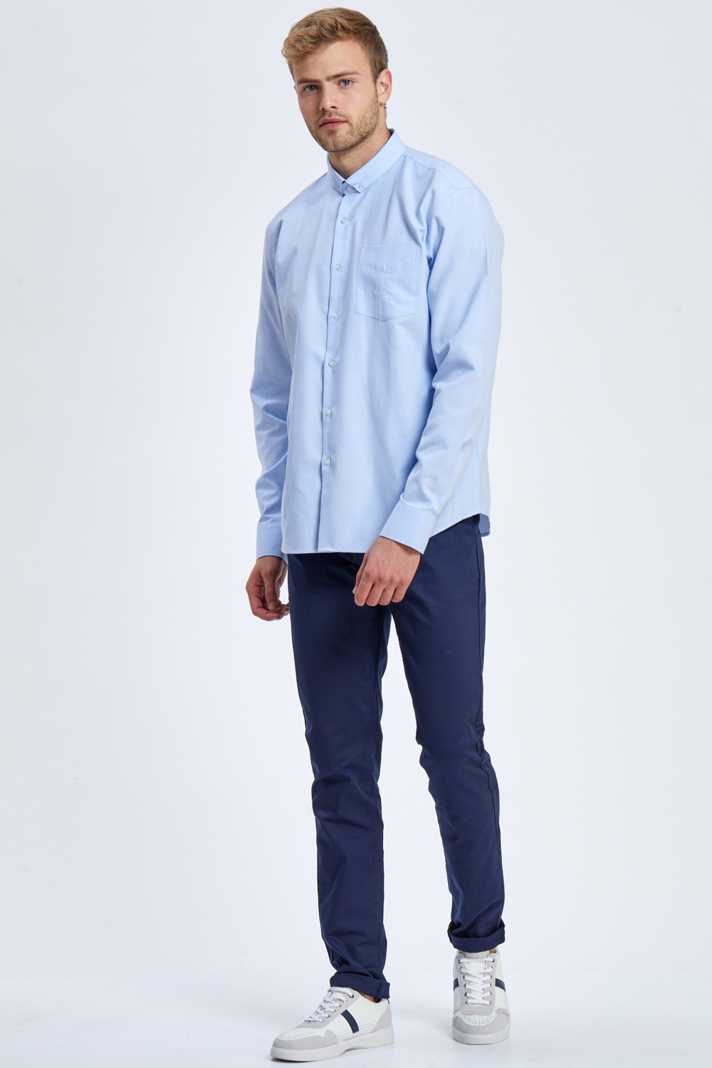 חולצה מכופתרת אוקספורד גזרה רחבה