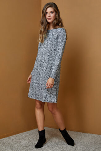 שמלת A מודפסת