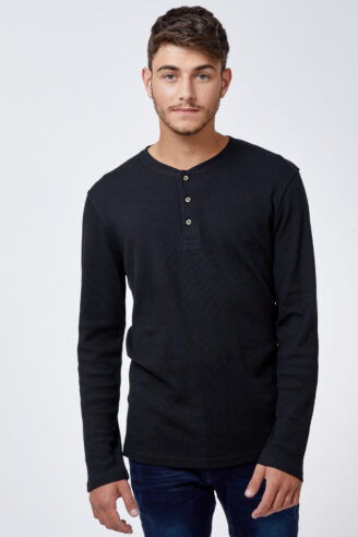 טי ואפל צווארון סבא כפתורים