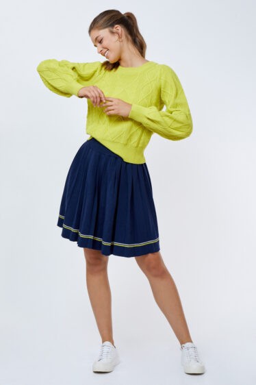 חצאית פליסה פסים