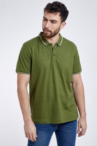 חולצת פולו פיקה צווארון פסים