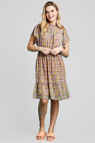 שמלת שיפון פרחונית