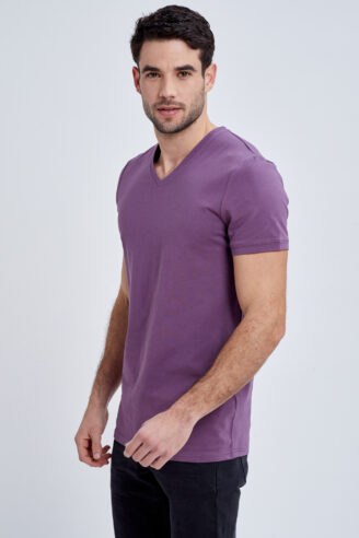 חולצת טי לייקרה צווארון וי