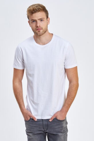 חולצת טי בסיס ,צווארון עגול