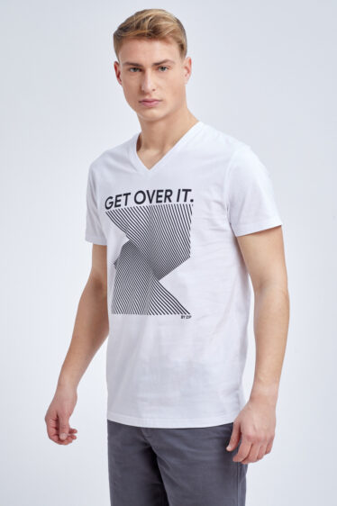 חולצת טי הדפס אלכסונים