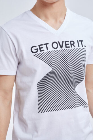 חולצת טי הדפס אלכסונים