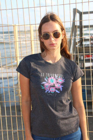 טי שירט הדפס חמניות