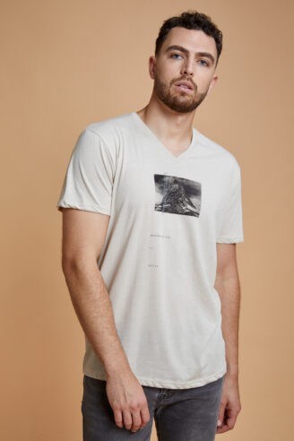 חולצת טי הדפס GRAYSCALE