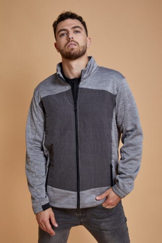 מעיל קל softshell בשילוב ניילון קווילט מעיל קל softshell בשילוב ניילון קווילט