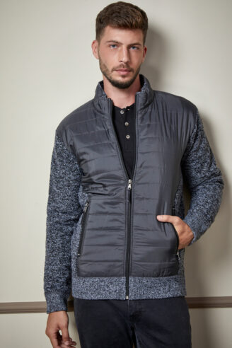 סוודר שילוב קווילט