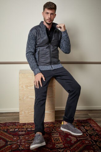 סוודר שילוב קווילט