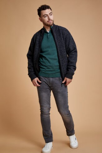 סריג עבה חלק בטנת פליז