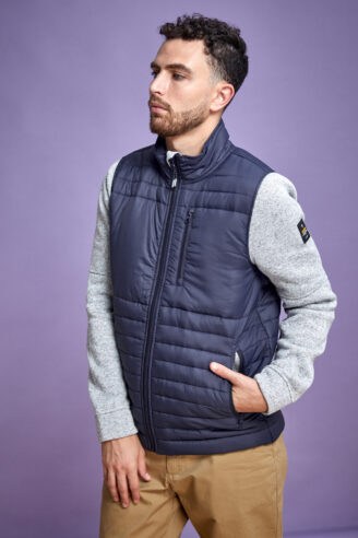 מעיל ניילון קווילט קל בשילוב שרוול סרוג