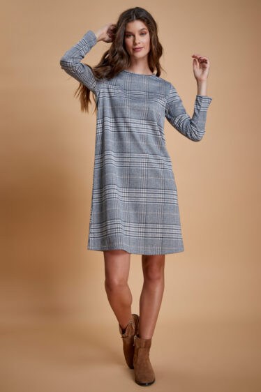 שמלת A משבצות