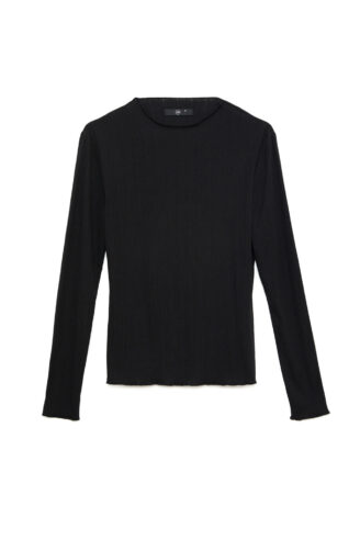 חולצת ריב צווארון גבוה