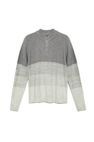 סוודר עבה צווארון גבוה ורוכסן