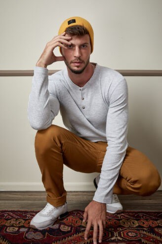 כובע סריג חלק