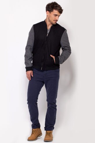 מעיל במראה צמר "בייסבול"