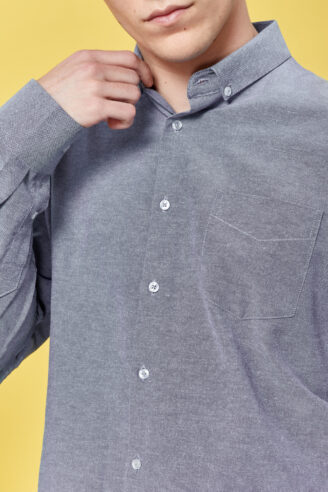 חולצה מכופתרת אוקספורד גזרה רחבה