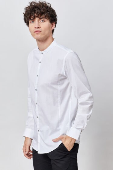 חולצה מכופתרת סיני בגזרה צרה