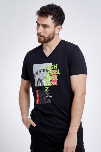 חולצת טי הדפס גלגל