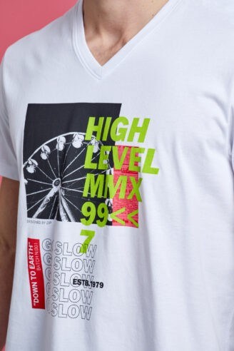 חולצת טי הדפס גלגל