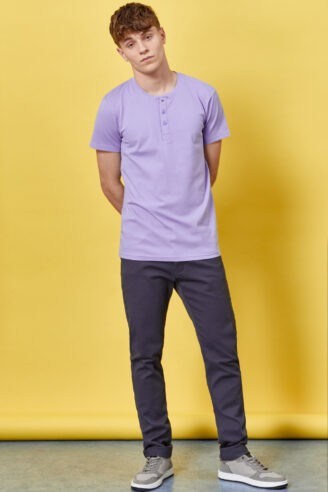 חולצת טי סבא כפתורים בד פופקורן