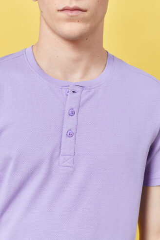 חולצת טי סבא כפתורים בד פופקורן