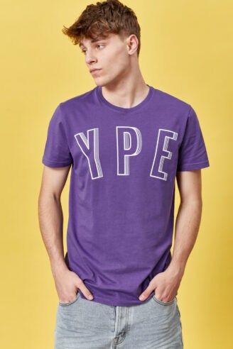 חולצת טי הדפס אותיות