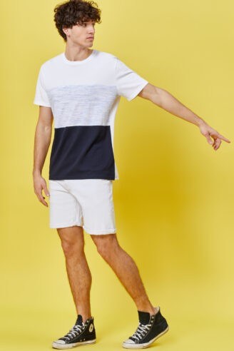 חולצת טי פופקורן קולור בלוק